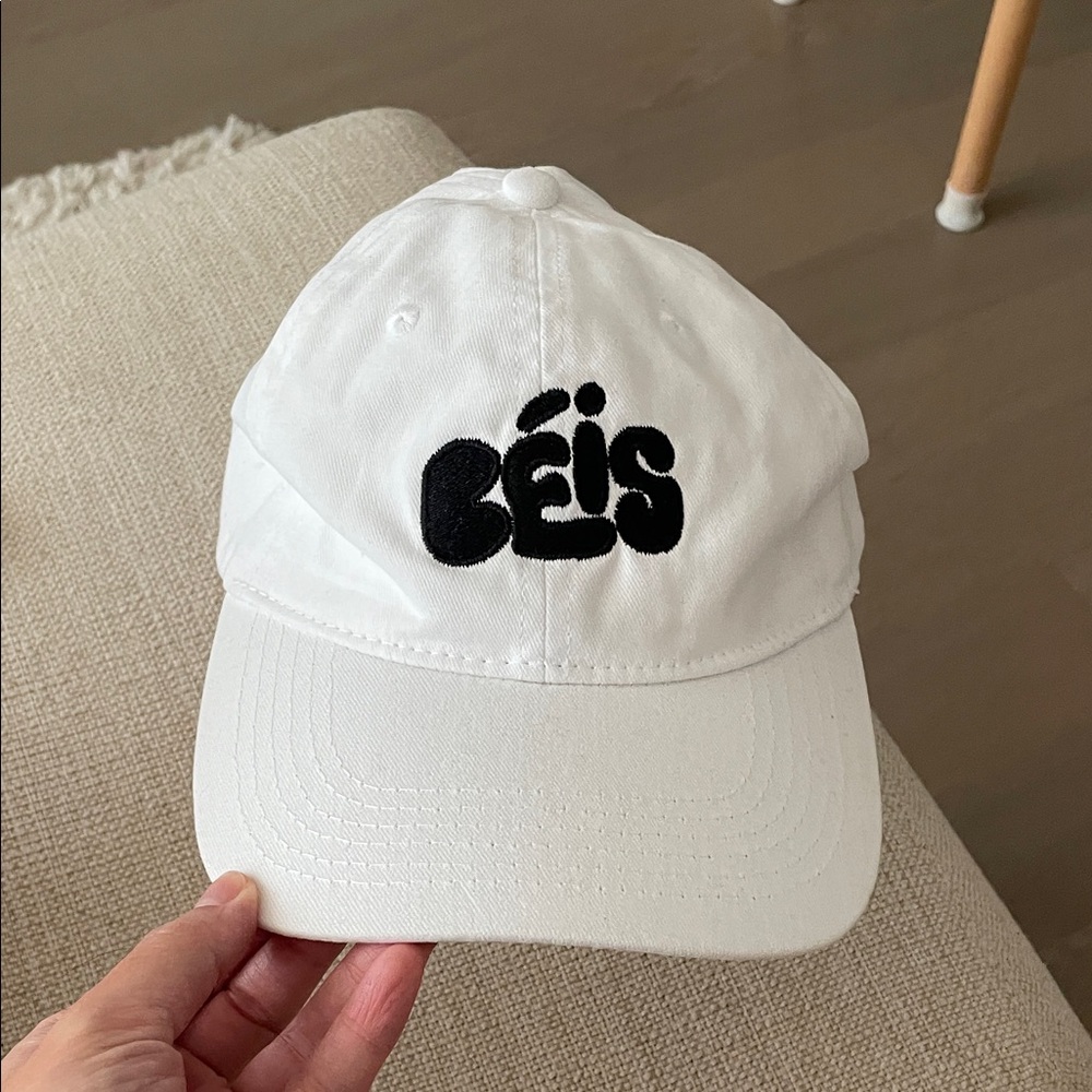 BEIS White and Black Logo Cap